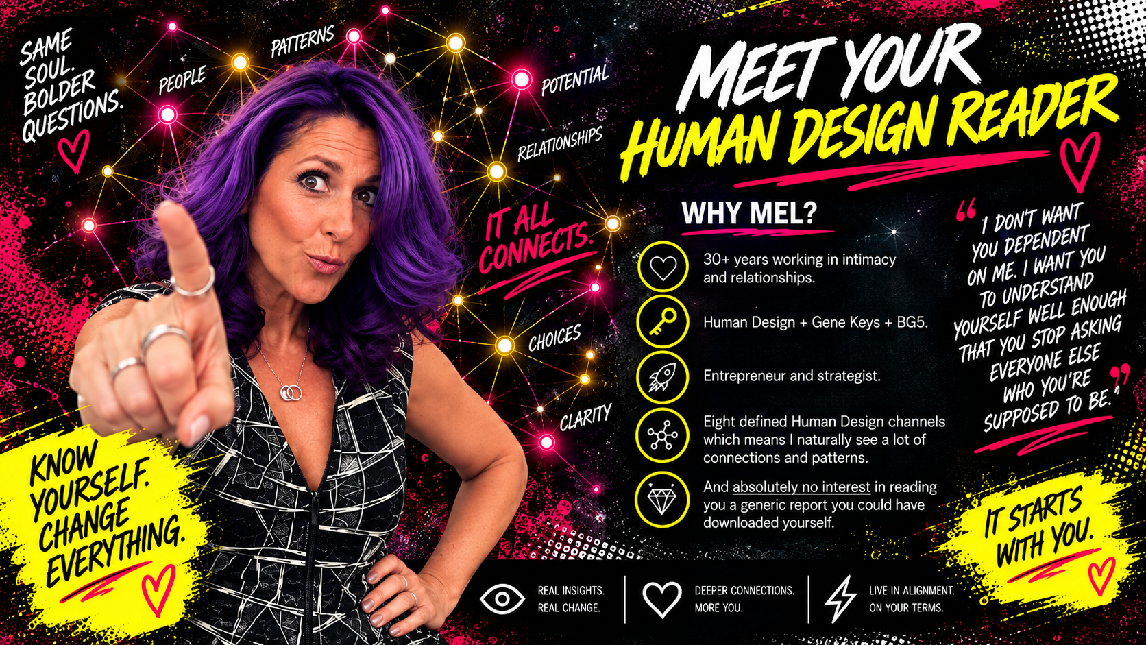 Meet your Human Design reader, Melina Macdonald, with her experience, approach, and Why Mel credentials